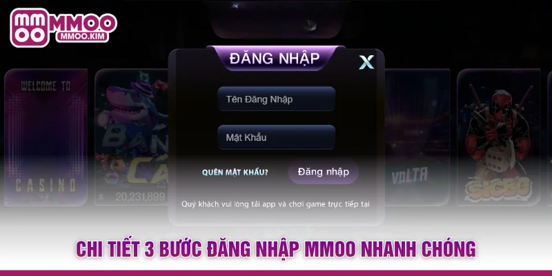 Chi tiết 3 bước đăng nhập MMOO nhanh chóng